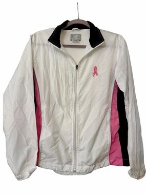 New Balance Pink Ribbon Breast Cancer Women’s Windbreaker Jacket Size Medium